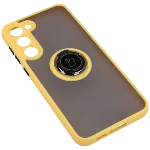 Kup Bizon Case Hybrid Ring Samsung Galaxy S23 Plus fumuriu cu un cadru galben - BIZ1729 - {ean13} - Sklep Home Screen