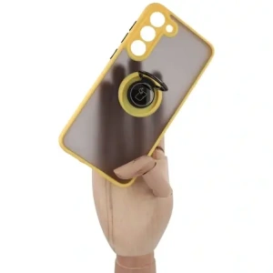 Kup Bizon Case Hybrid Ring Samsung Galaxy S23 Plus fumuriu cu un cadru galben - BIZ1729 - {ean13} - Sklep Home Screen