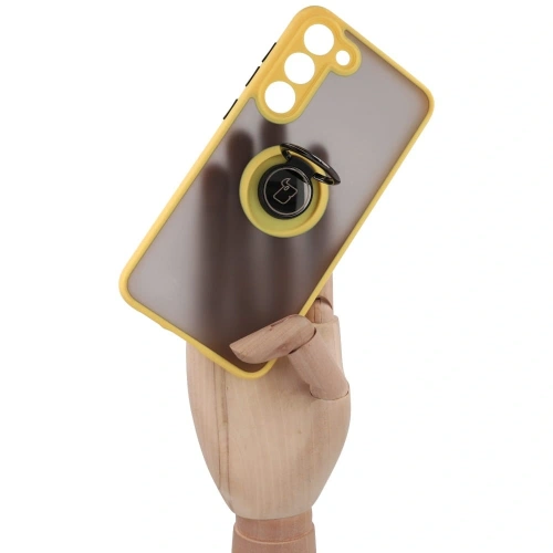 Kup Bizon Case Hybrid Ring Samsung Galaxy S23 Plus fumuriu cu un cadru galben - BIZ1729 - {ean13} - Sklep Home Screen