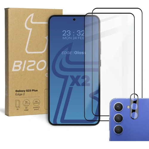 Kup BIZON Edge 2 2x sticlă pentru ecran + sticlă pentru cameră Samsung Galaxy S23 Plus - BIZ1730 - {ean13} - Sklep Home Screen