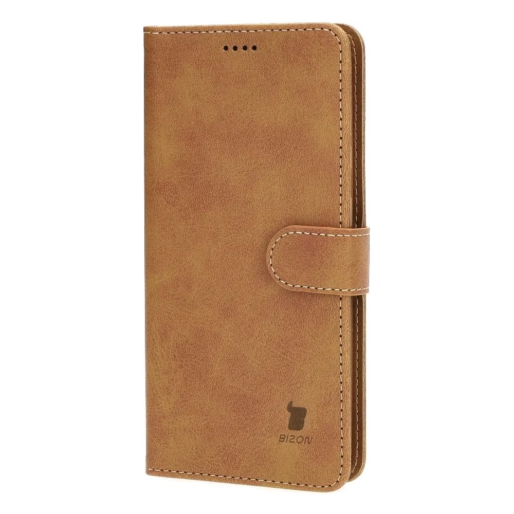Etui Bizon Case Wallet do Samsung Galaxy S23 Plus jasnobrązowe