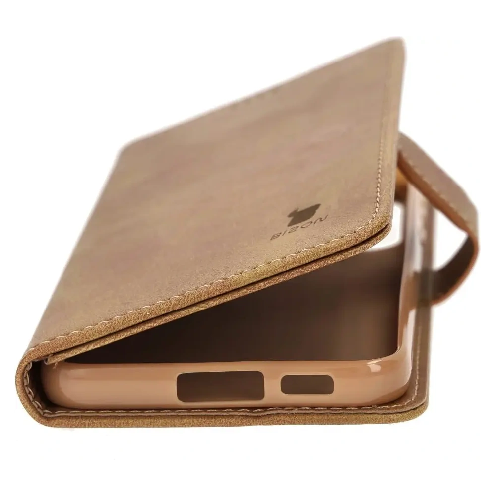 Etui Bizon Case Wallet do Samsung Galaxy S23 Plus jasnobrązowe