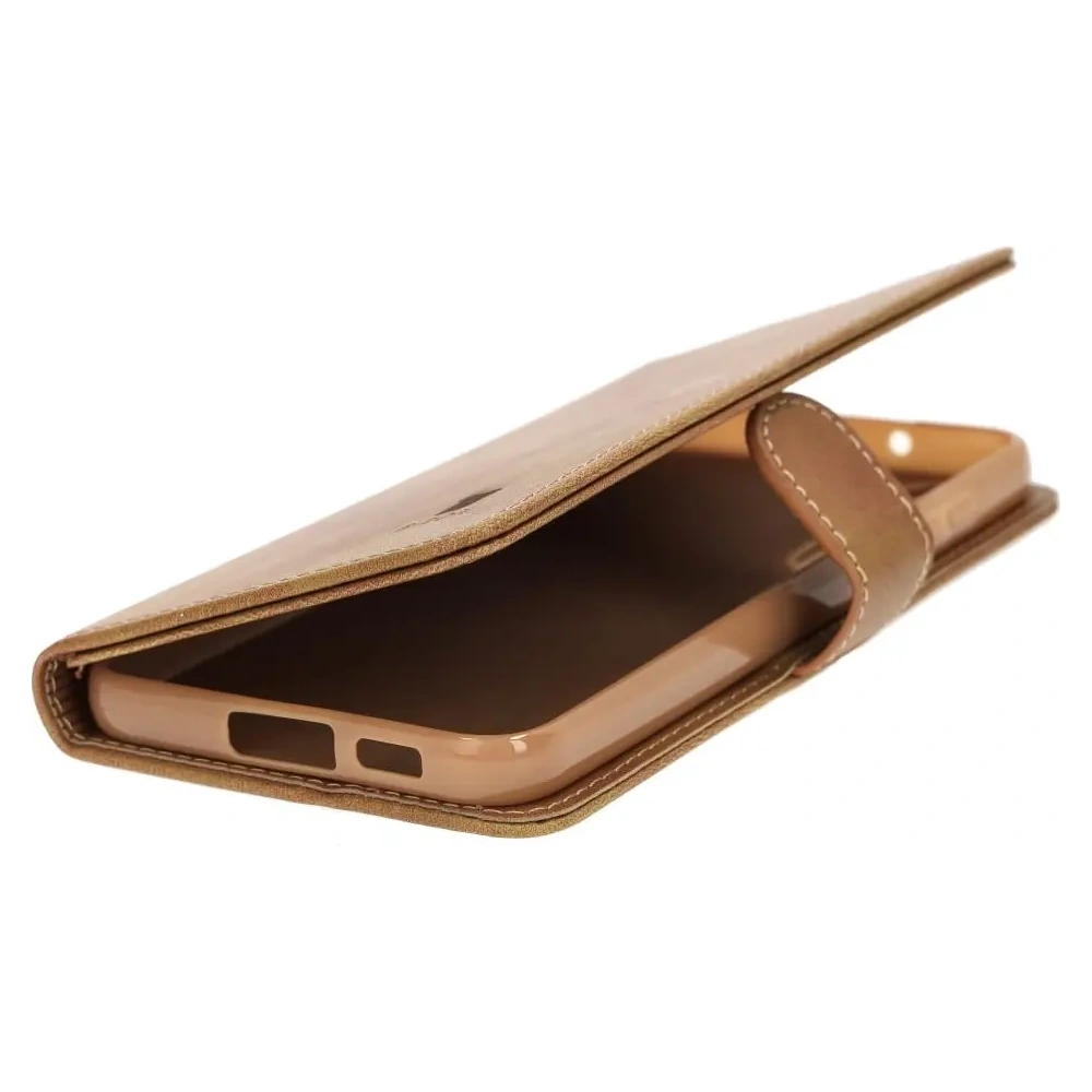 Etui Bizon Case Wallet do Samsung Galaxy S23 Plus jasnobrązowe