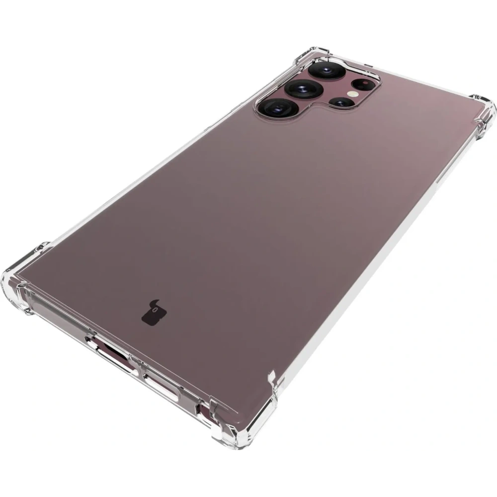 Etui + 2x folia + obiektyw Bizon Case Clear Pack do Samsung Galaxy S23 Ultra przezroczyste