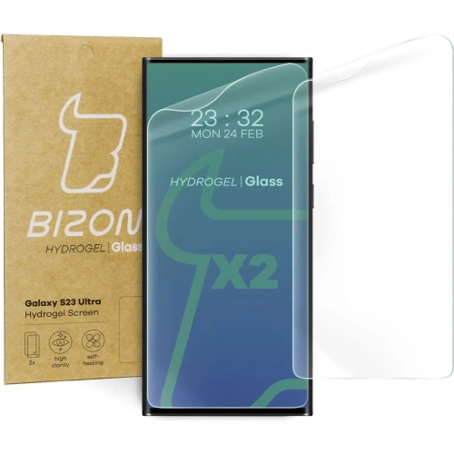 Kup Bizon Glass Hydrogel Samsung Galaxy S23 Ultra [2 PACK] - BIZ1735 - {ean13} - Sklep Home Screen
