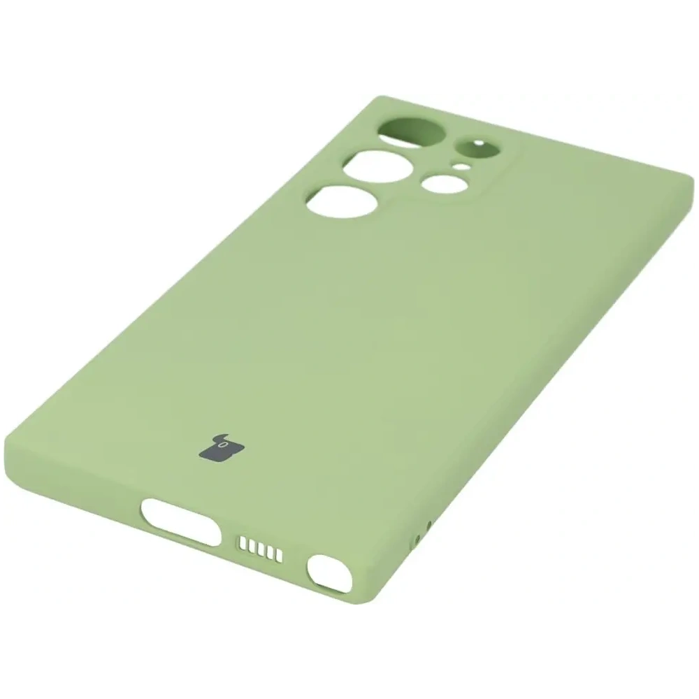 Etui Bizon Case Silicone Sq do Samsung Galaxy S23 Ultra jasnozielone