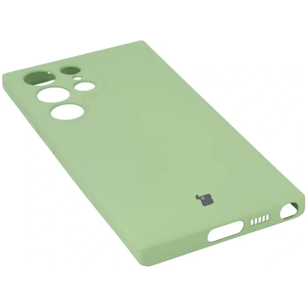 Etui Bizon Case Silicone Sq do Samsung Galaxy S23 Ultra jasnozielone