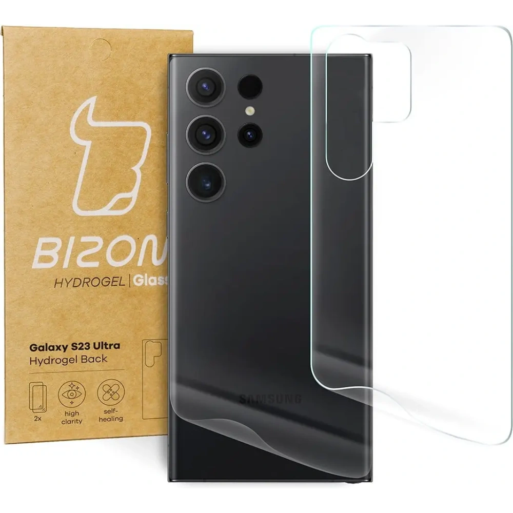 Folia hydrożelowa na tył Bizon Glass Hydrogel Samsung Galaxy S23 Ultra [2 PACK]