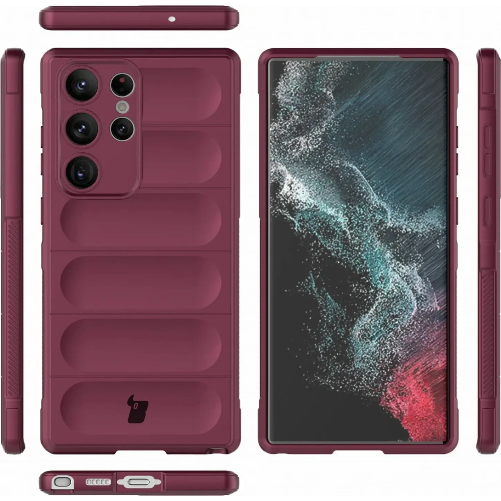 Pancerne etui Bizon Case Tur do Samsung Galaxy S23 Ultra ciemnofioletowe