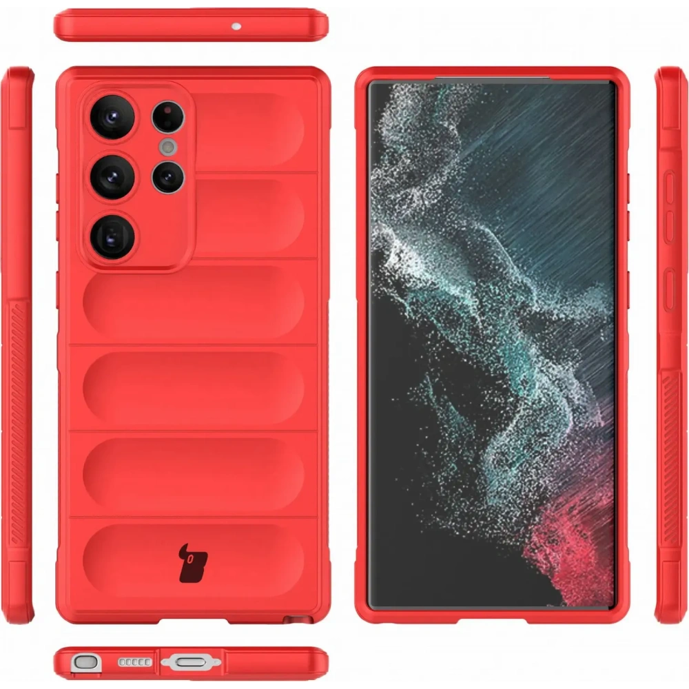 Pancerne etui Bizon Case Tur do Samsung Galaxy S23 Ultra czerwone