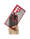 Bizon Case Hybrid Ring Samsung Galaxy S23 Ultra smoky with a red frame