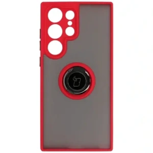 Buy Bizon Case Hybrid Ring Samsung Galaxy S23 Ultra smoky with a red frame - BIZ1745 - {ean13} - Home Screen Store Europe
