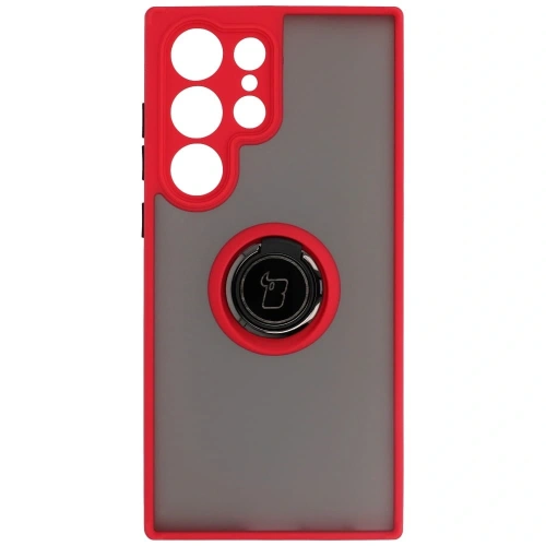 Buy Bizon Case Hybrid Ring Samsung Galaxy S23 Ultra smoky with a red frame - BIZ1745 - {ean13} - Home Screen Store Europe