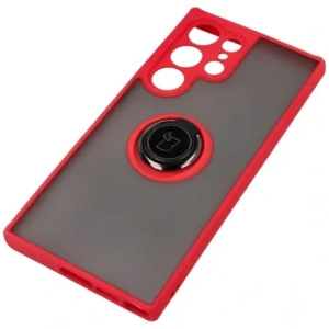 Buy Bizon Case Hybrid Ring Samsung Galaxy S23 Ultra smoky with a red frame - BIZ1745 - {ean13} - Home Screen Store Europe