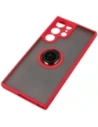 Buy Bizon Case Hybrid Ring Samsung Galaxy S23 Ultra smoky with a red frame - BIZ1745 - {ean13} - Home Screen Store Europe