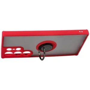 Buy Bizon Case Hybrid Ring Samsung Galaxy S23 Ultra smoky with a red frame - BIZ1745 - {ean13} - Home Screen Store Europe