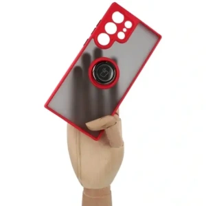 Buy Bizon Case Hybrid Ring Samsung Galaxy S23 Ultra smoky with a red frame - BIZ1745 - {ean13} - Home Screen Store Europe