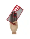 Buy Bizon Case Hybrid Ring Samsung Galaxy S23 Ultra smoky with a red frame - BIZ1745 - {ean13} - Home Screen Store Europe