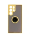 Kup Bizon Case Hybrid Ring Samsung Galaxy S23 Ultra fumuriu cu un cadru galben - BIZ1746 - {ean13} - Sklep Home Screen