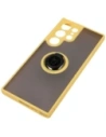 Kup Bizon Case Hybrid Ring Samsung Galaxy S23 Ultra fumuriu cu un cadru galben - BIZ1746 - {ean13} - Sklep Home Screen