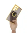 Buy Bizon Case Hybrid Ring Samsung Galaxy S23 Ultra smoky with a yellow frame - BIZ1746 - {ean13} - Home Screen Store Europe