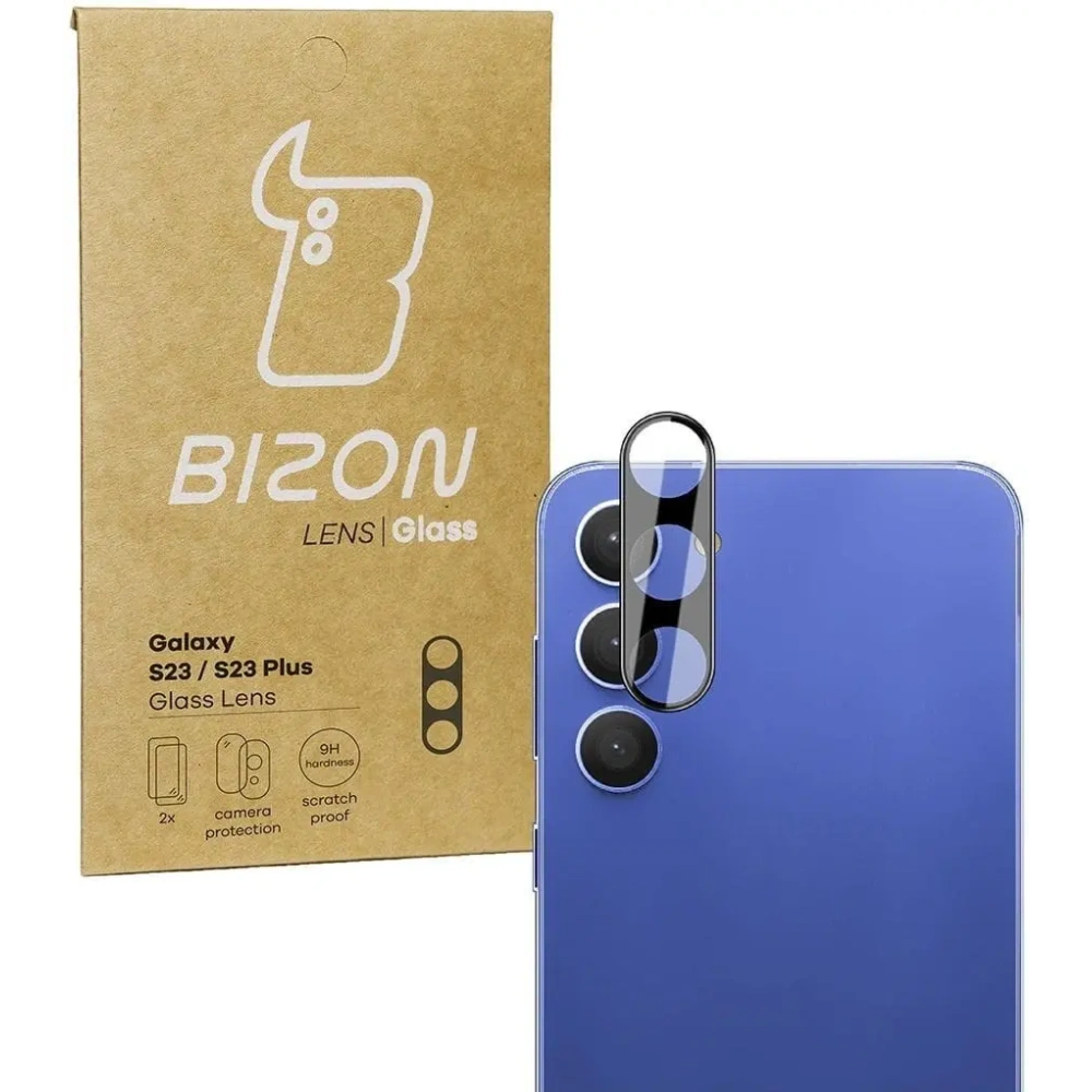 Szkło na aparat Bizon Glass Lens do Samsung Galaxy S23 / S23 Plus [2 PACK]