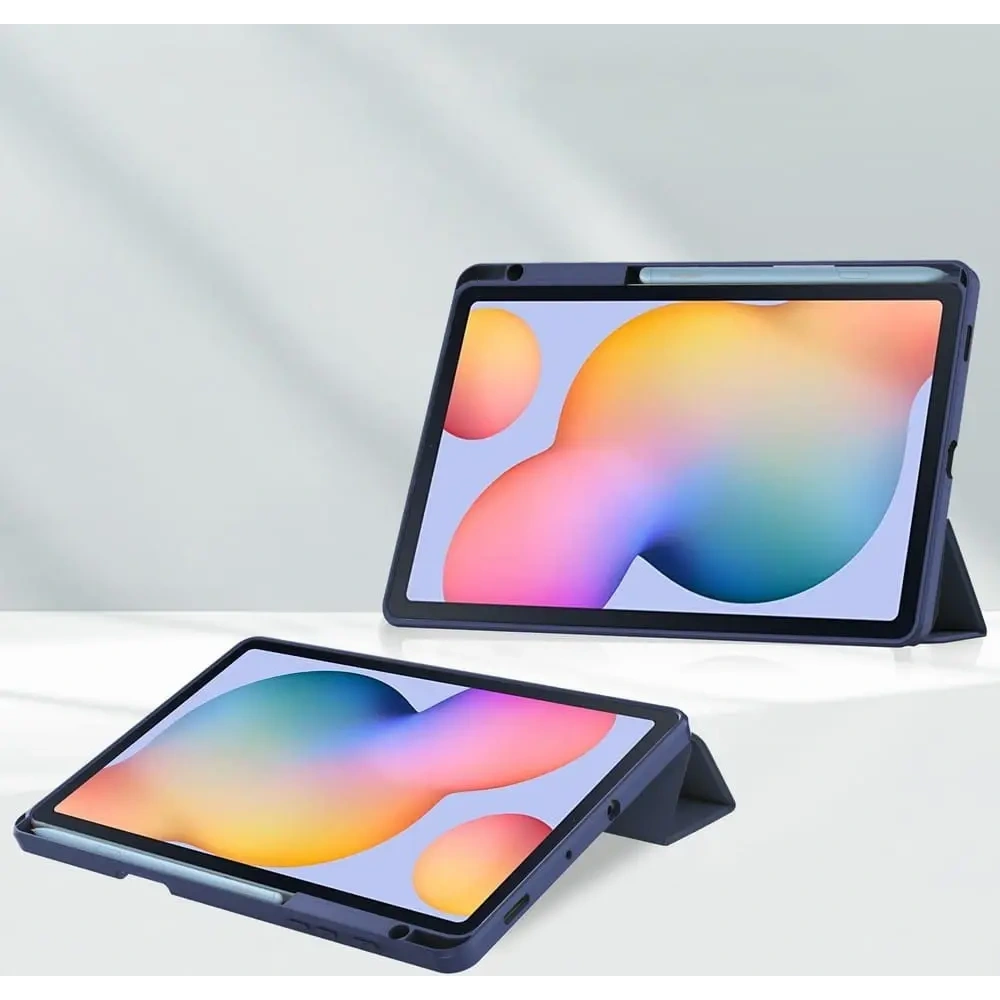 Etui Bizon Case Tab Clear Matt do Samsung Galaxy Tab S6 Lite 2024/2022/2020 granatowe