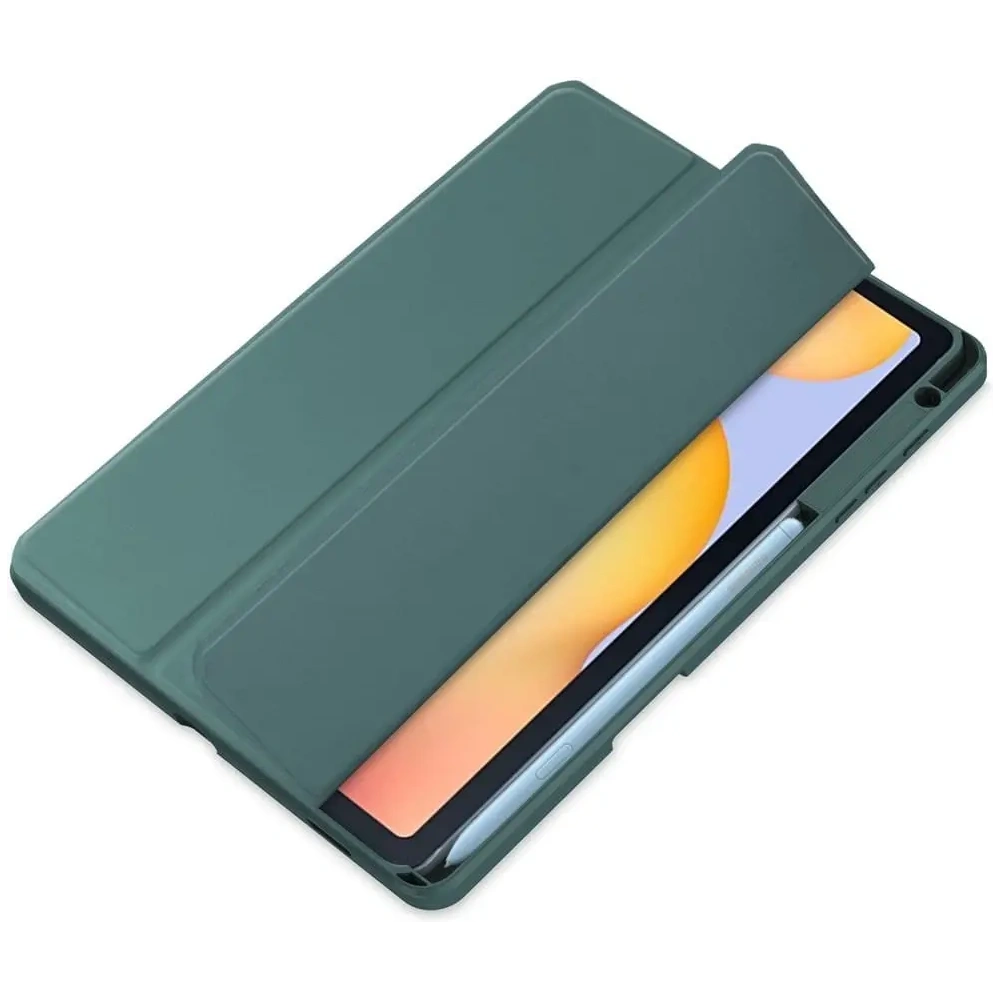 Etui Bizon Case Tab Clear Matt do Samsung Galaxy Tab S6 Lite 2024/2022/2020 ciemnozielone