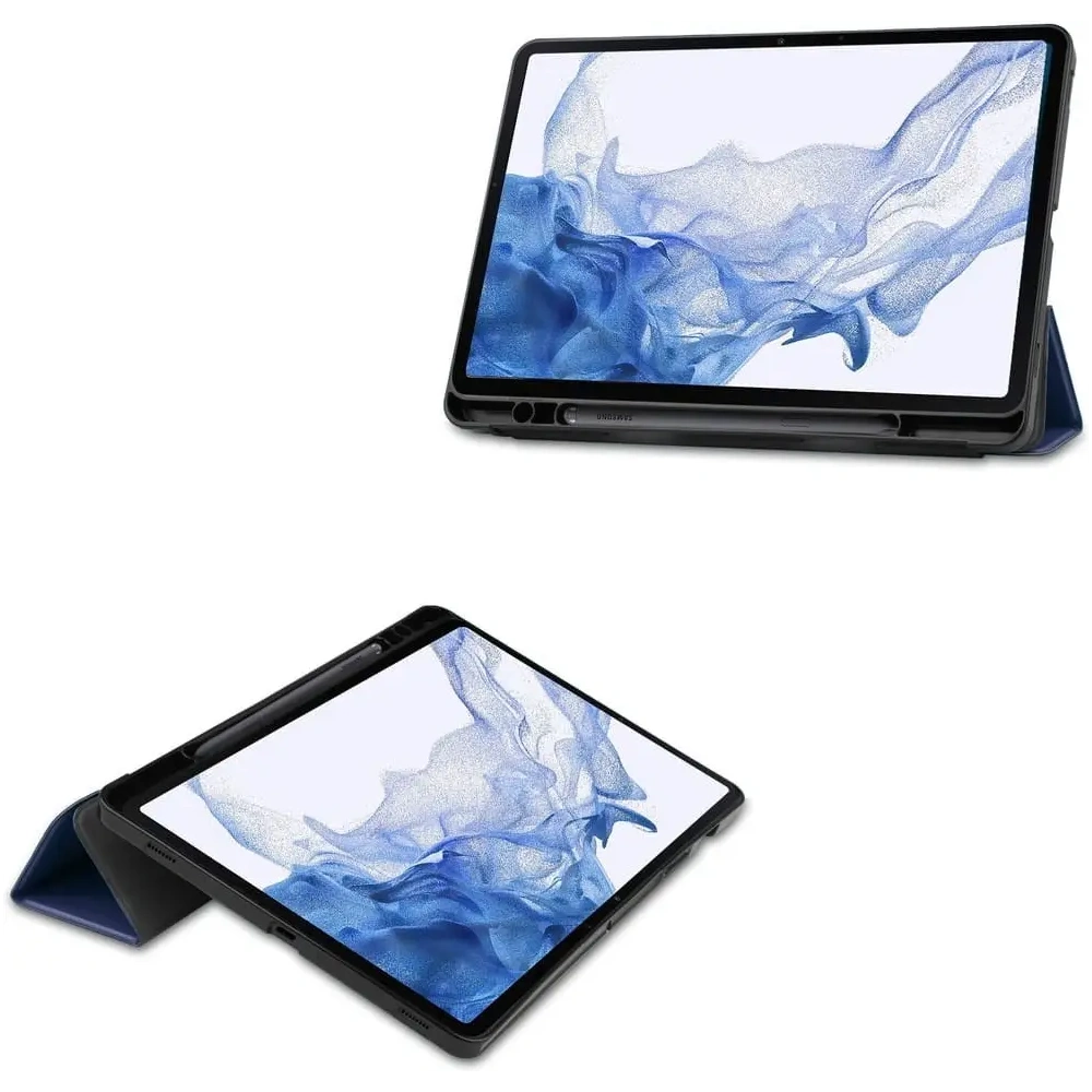 Etui Bizon Case Tab Lizard do Samsung Galaxy Tab S8 / S7 granatowe