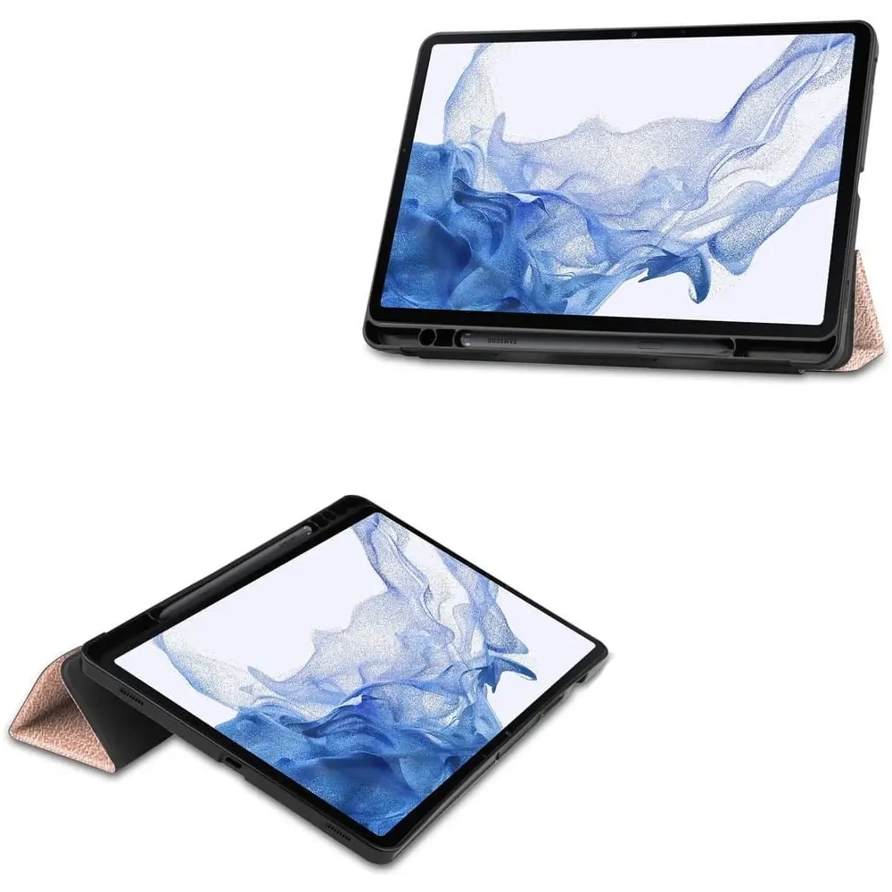 Etui Bizon Case Tab Lizard do Samsung Galaxy Tab S8 / S7 różowozłote