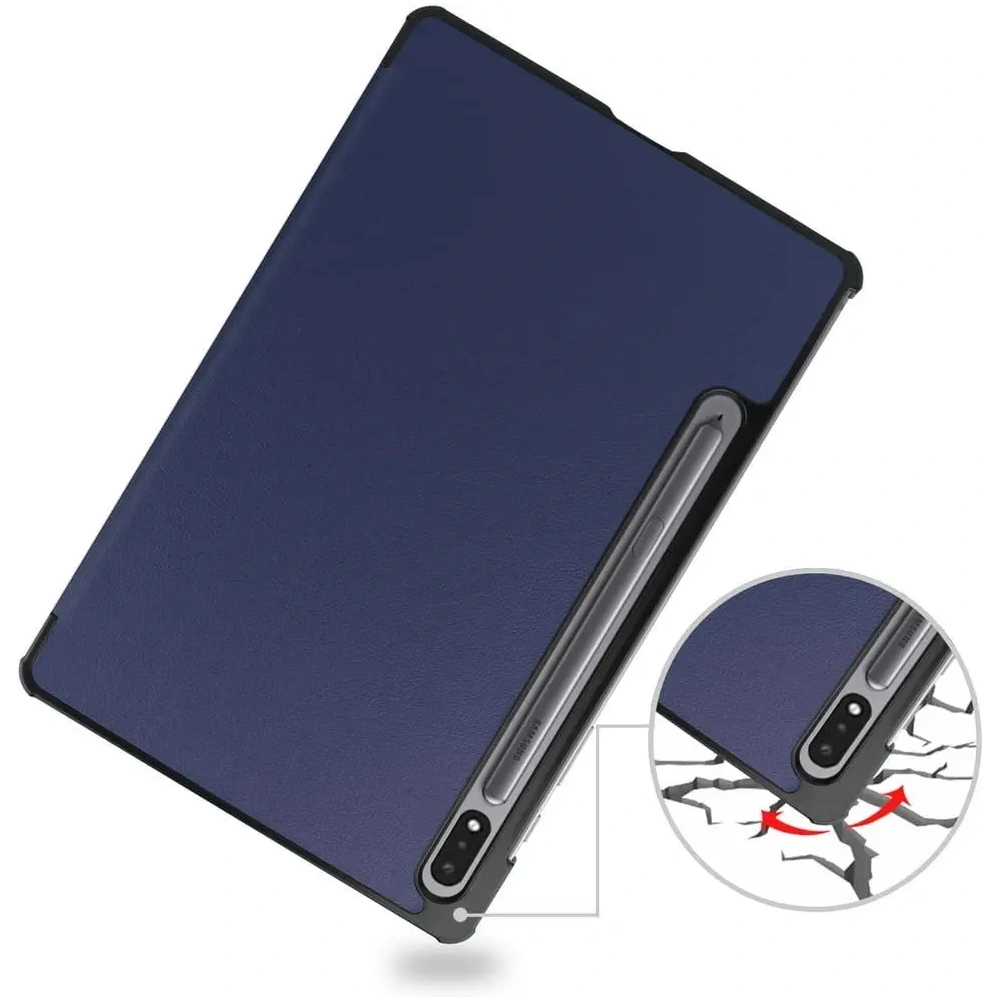 Etui Bizon Case Tab Croc do Samsung Galaxy Tab S8 / S7 granatowe