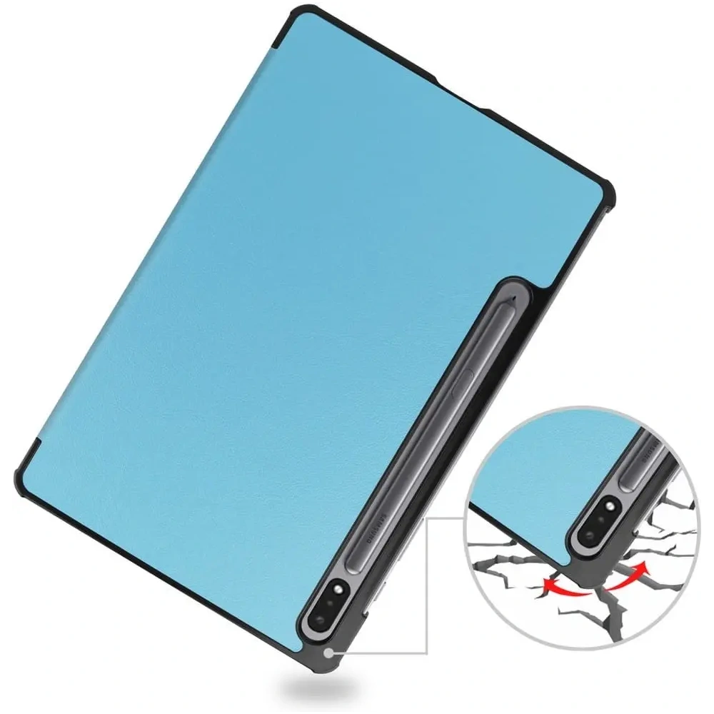 Etui Bizon Case Tab Croc do Samsung Galaxy Tab S8 / S7 błękitne