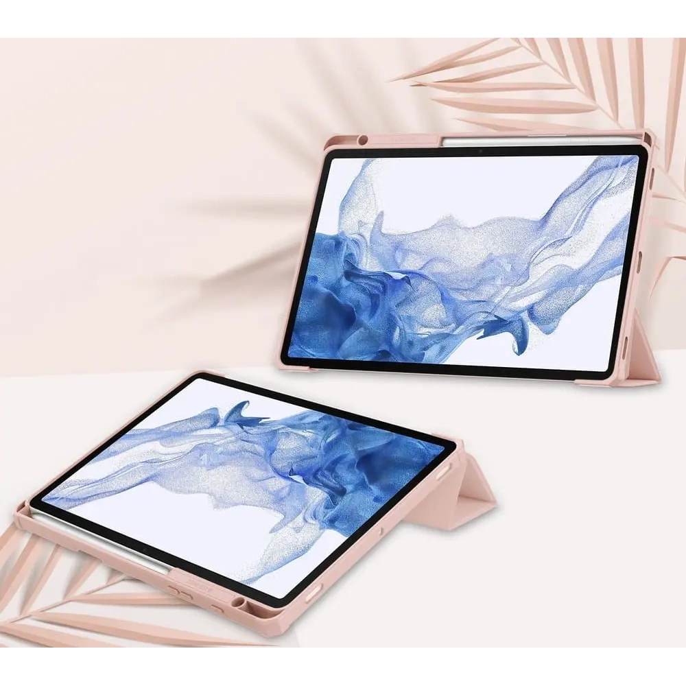 Etui Bizon Case Tab Clear Matt do Samsung Galaxy Tab S8 / S7 różowozłote