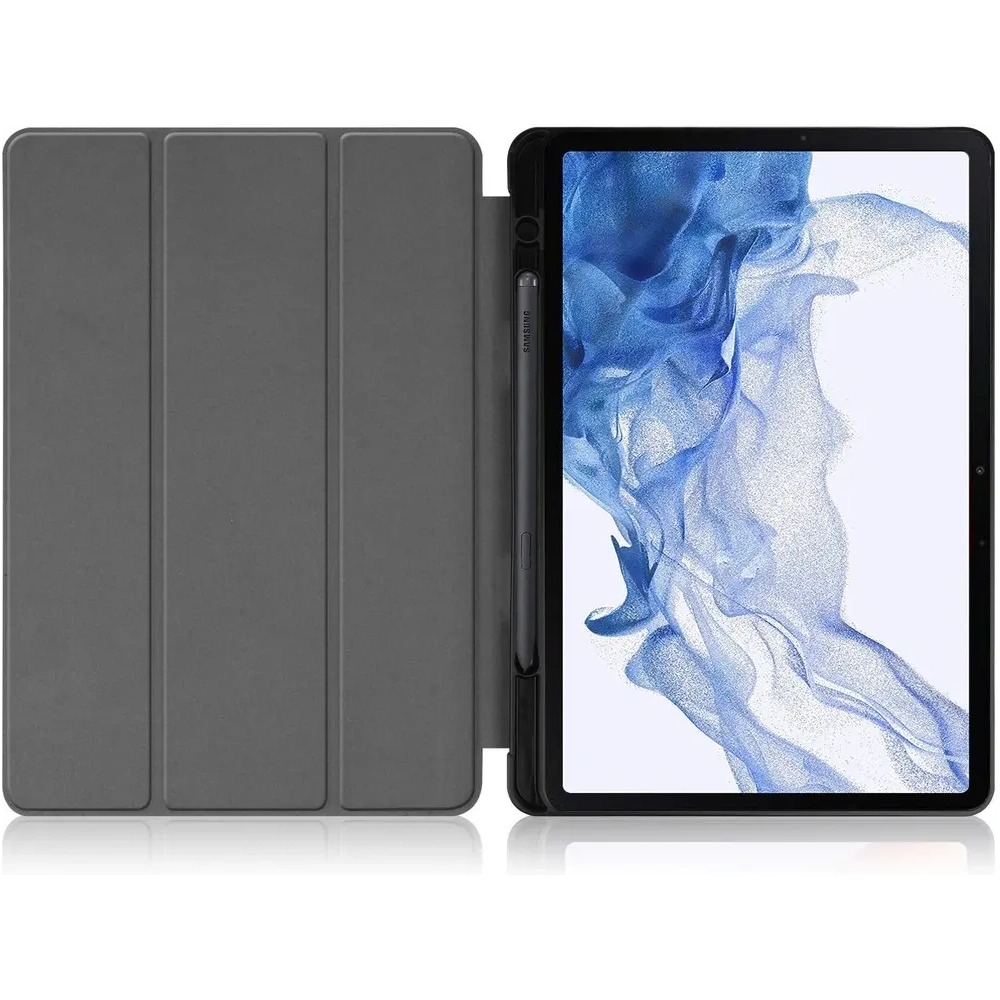 Etui Bizon Case Tab Lizard do Samsung Galaxy Tab S8 / S7 ciemnofioletowe