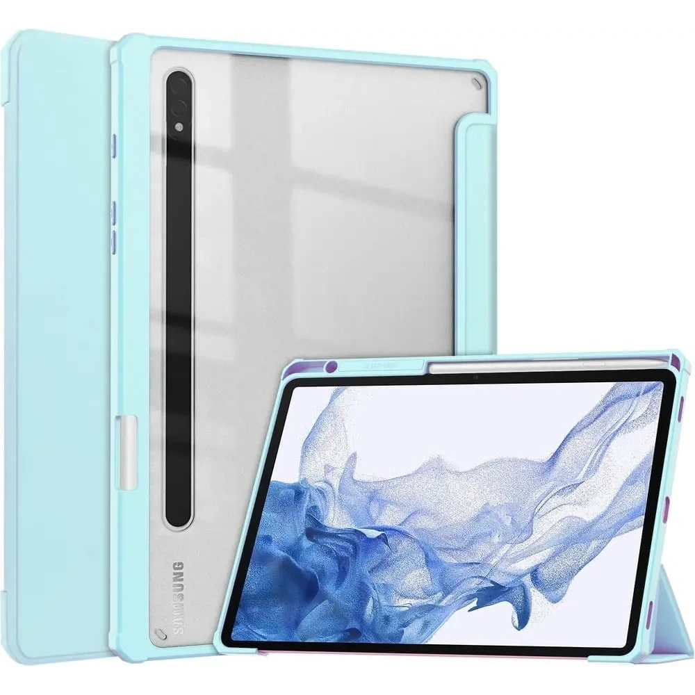 Etui Bizon Case Tab Clear Matt do Samsung Galaxy Tab S8 / S7 błękitne