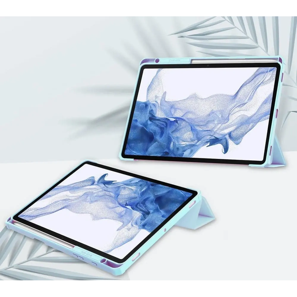 Etui Bizon Case Tab Clear Matt do Samsung Galaxy Tab S8 / S7 błękitne