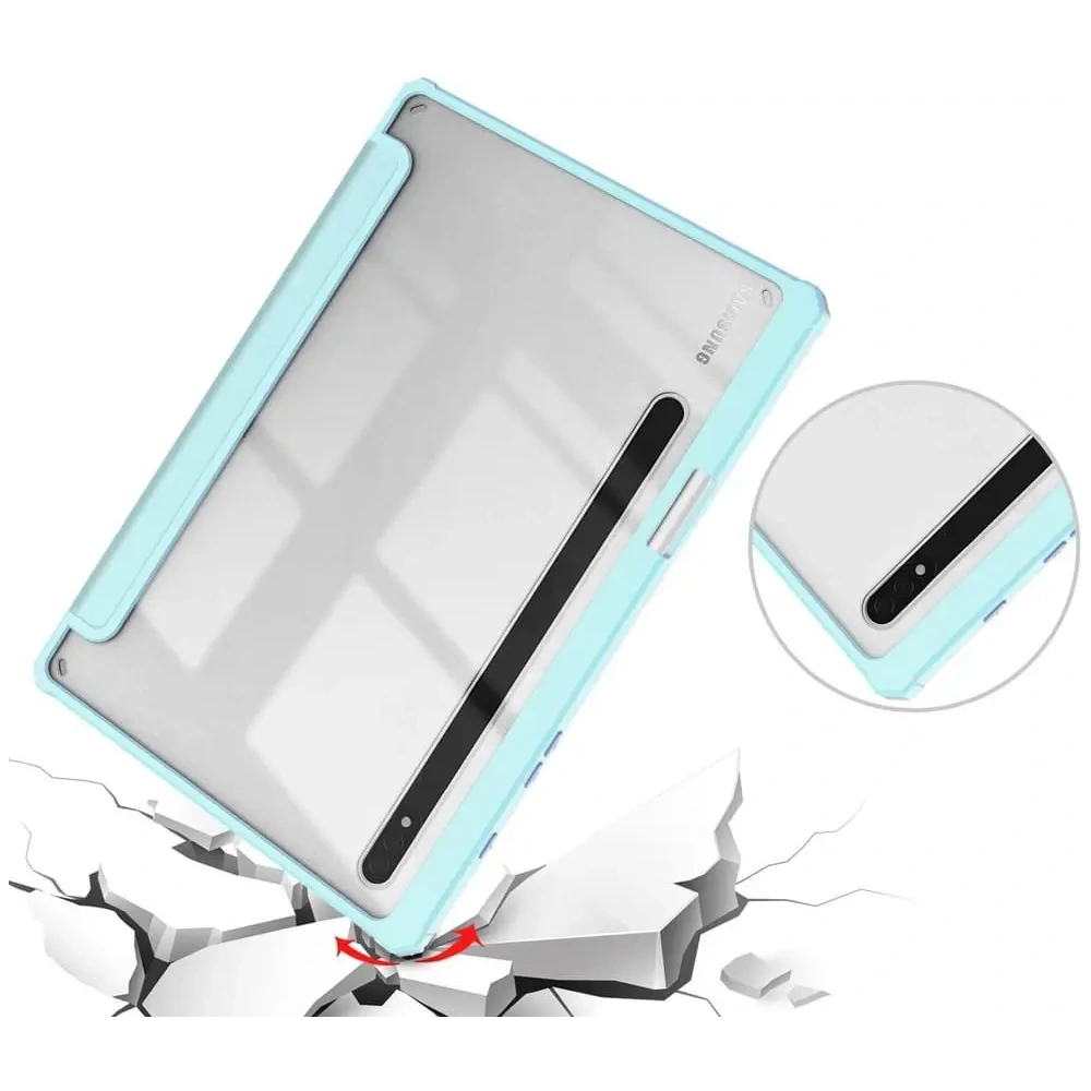 Etui Bizon Case Tab Clear Matt do Samsung Galaxy Tab S8 / S7 błękitne