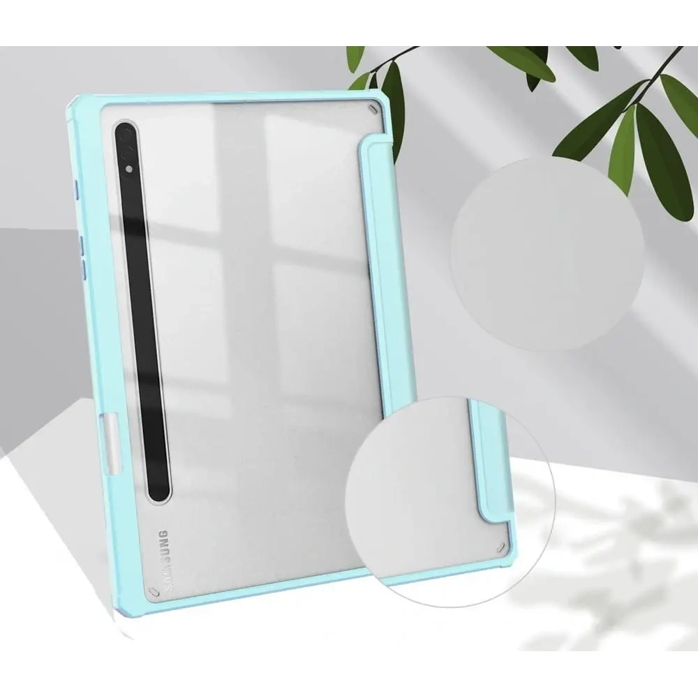 Etui Bizon Case Tab Clear Matt do Samsung Galaxy Tab S8 / S7 błękitne