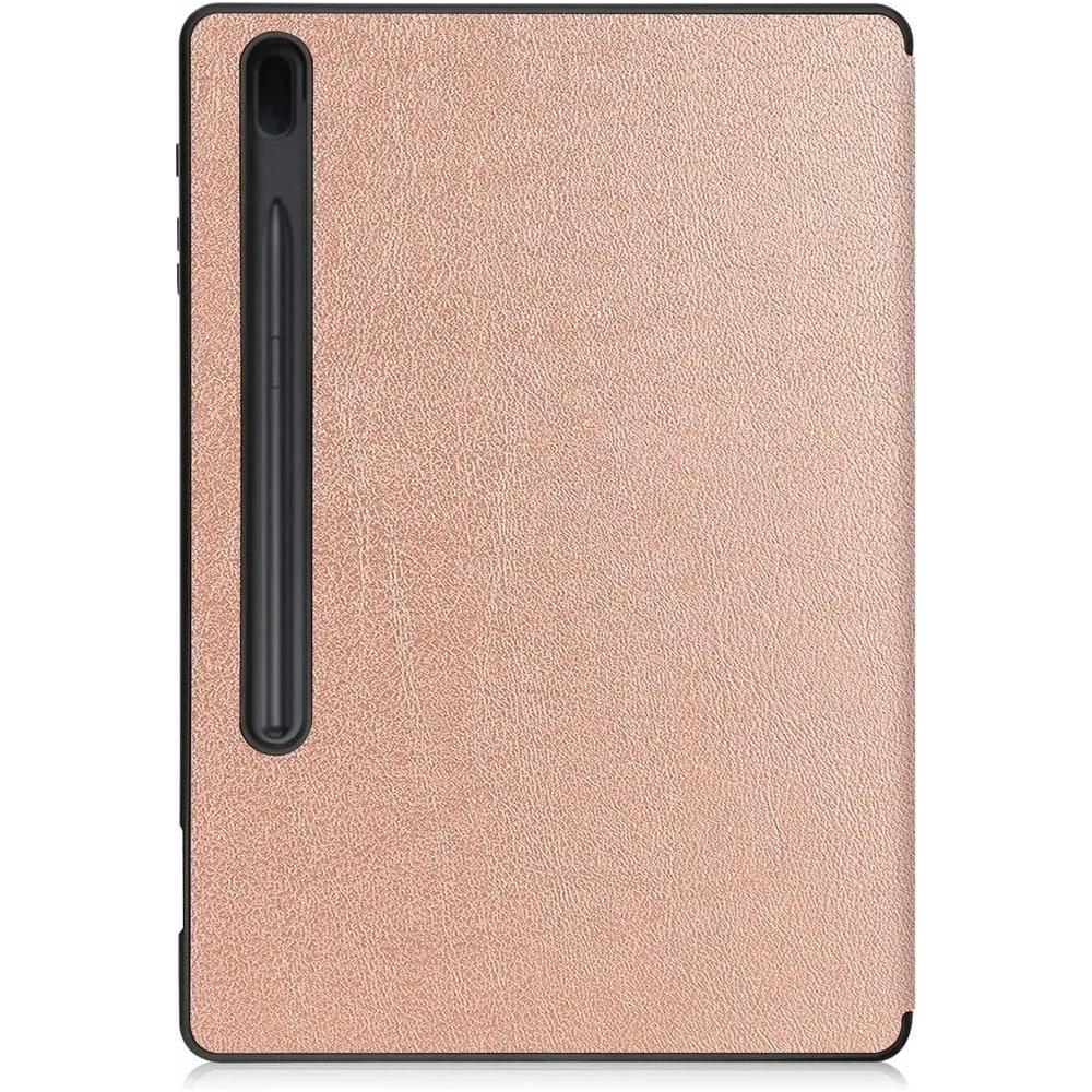 Etui Bizon Case Tab Lizard do Samsung Galaxy Tab S8 Plus / S7 Plus różowozłote