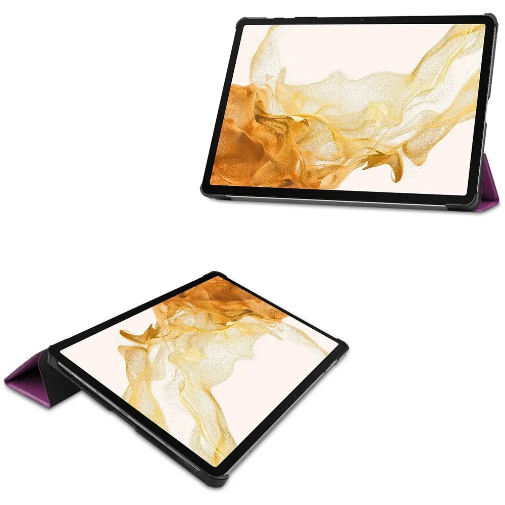 Etui Bizon Case Tab Croc do Samsung Galaxy Tab S8 Plus / S7 Plus ciemnofioletowe