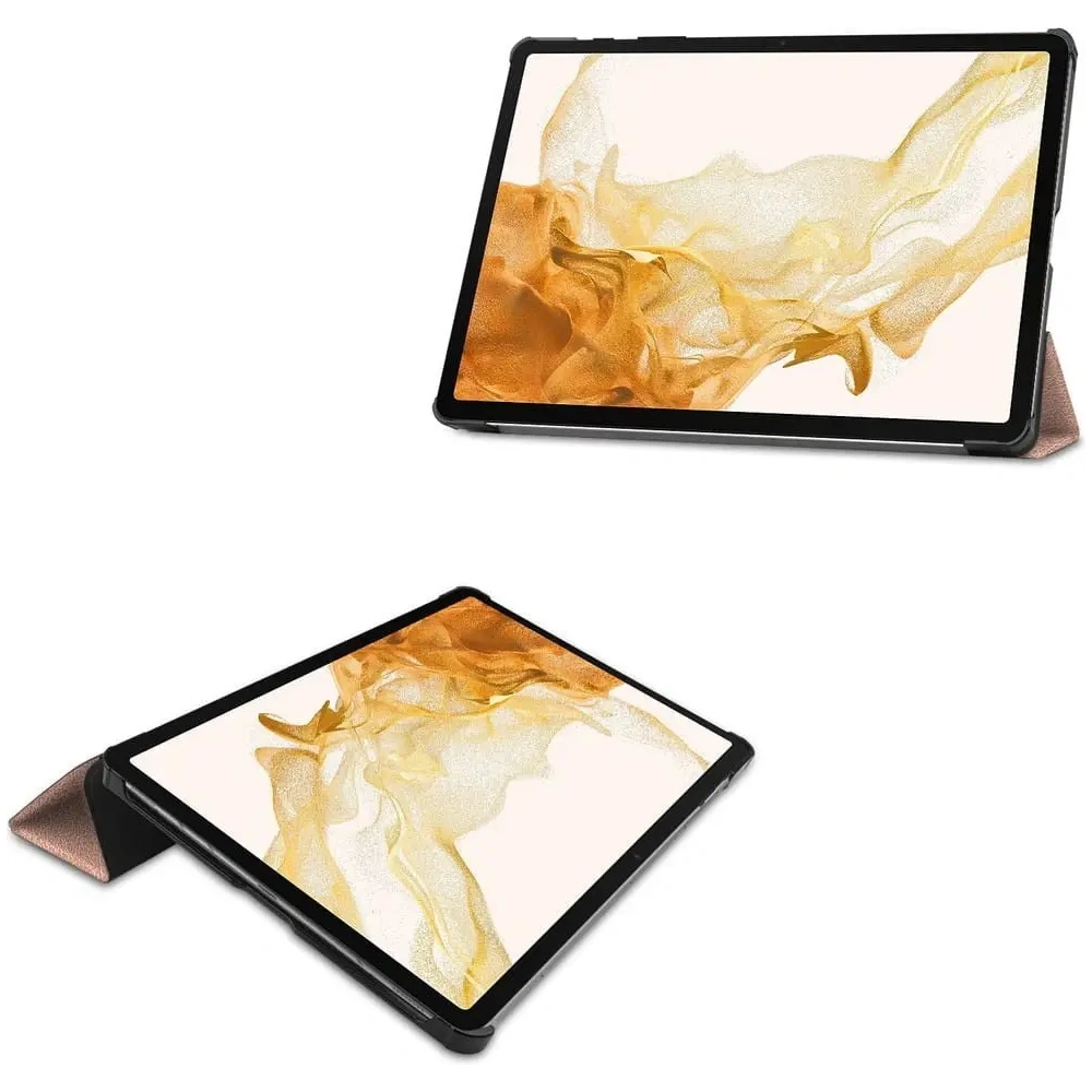 Etui Bizon Case Tab Croc do Samsung Galaxy Tab S8 Plus / S7 Plus różowozłote