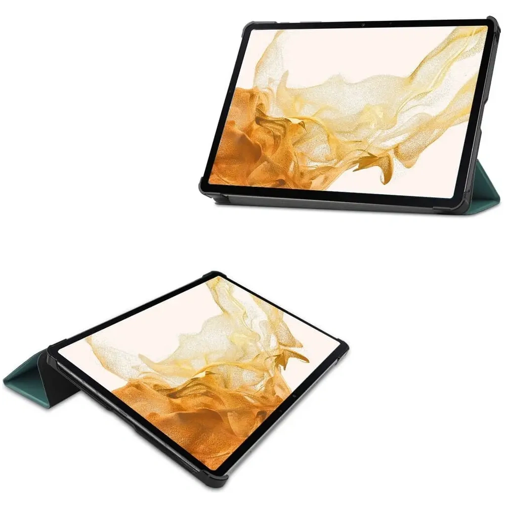 Etui Bizon Case Tab Croc do Samsung Galaxy Tab S8 Plus / S7 Plus ciemnozielone