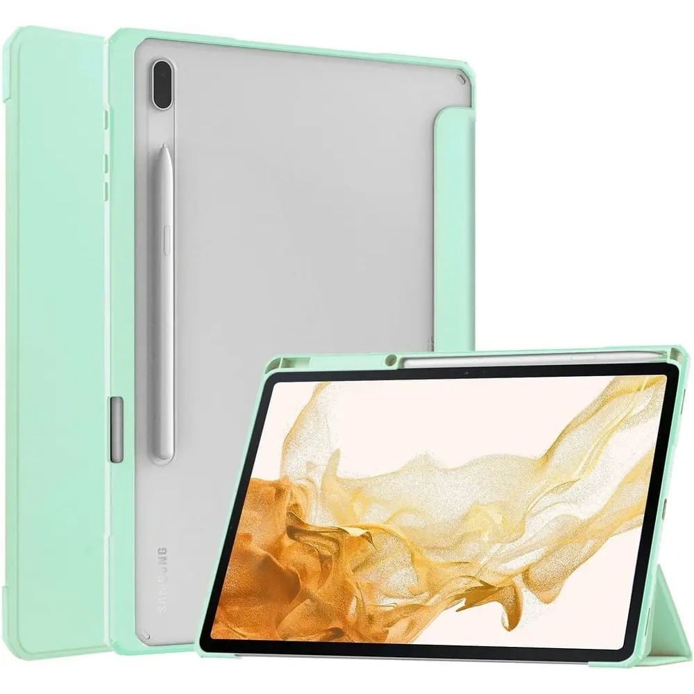 Etui Bizon Case Tab Clear Matt do Samsung Galaxy Tab S8 Plus / S7 Plus / S7 FE miętowe