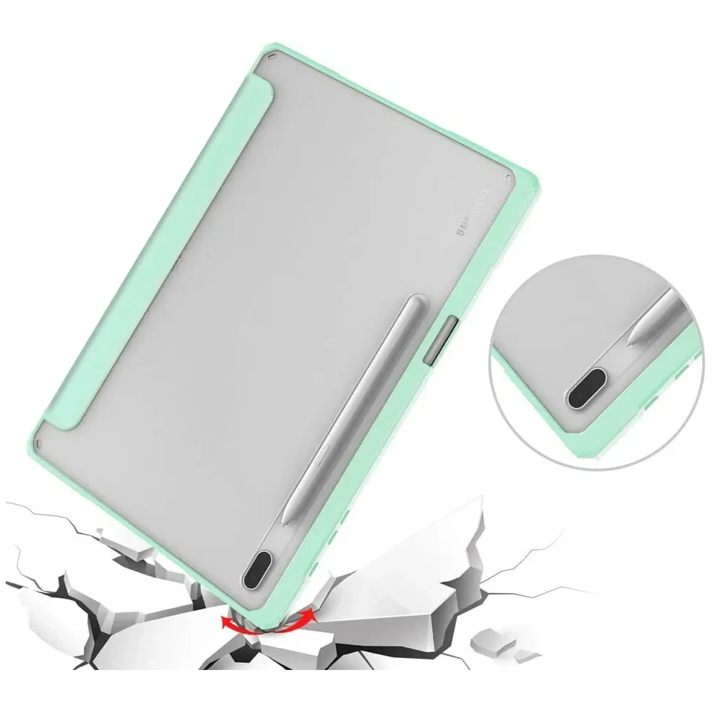 Etui Bizon Case Tab Clear Matt do Samsung Galaxy Tab S8 Plus / S7 Plus / S7 FE miętowe