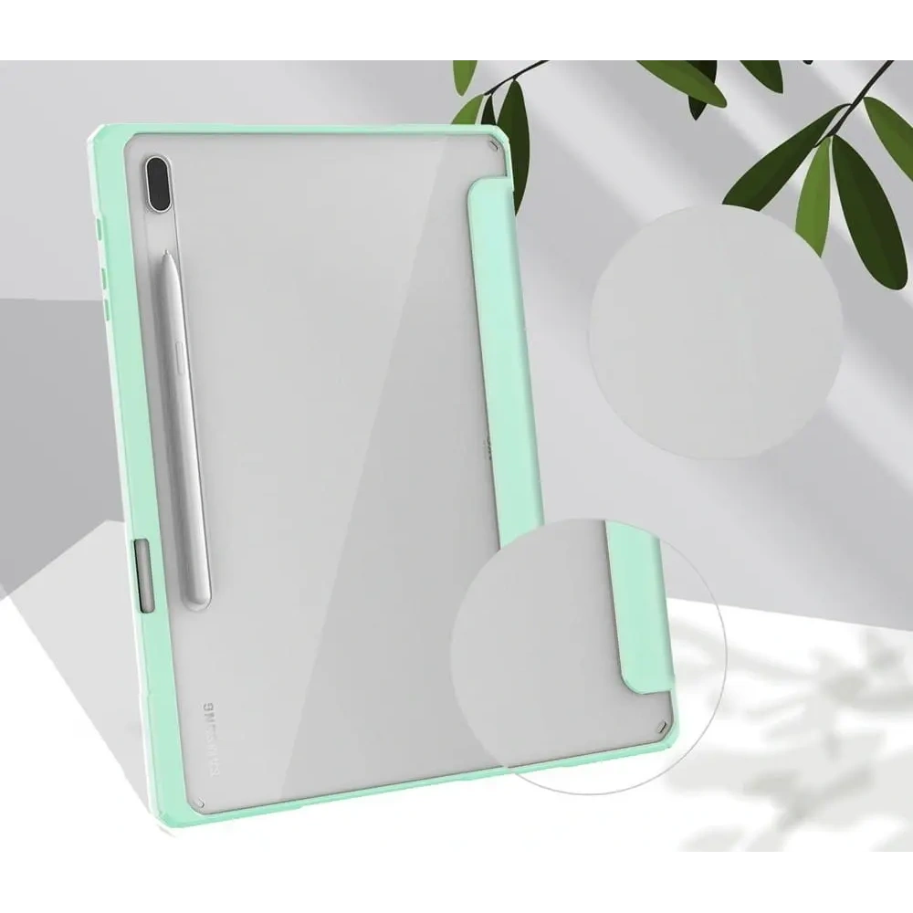 Etui Bizon Case Tab Clear Matt do Samsung Galaxy Tab S8 Plus / S7 Plus / S7 FE miętowe