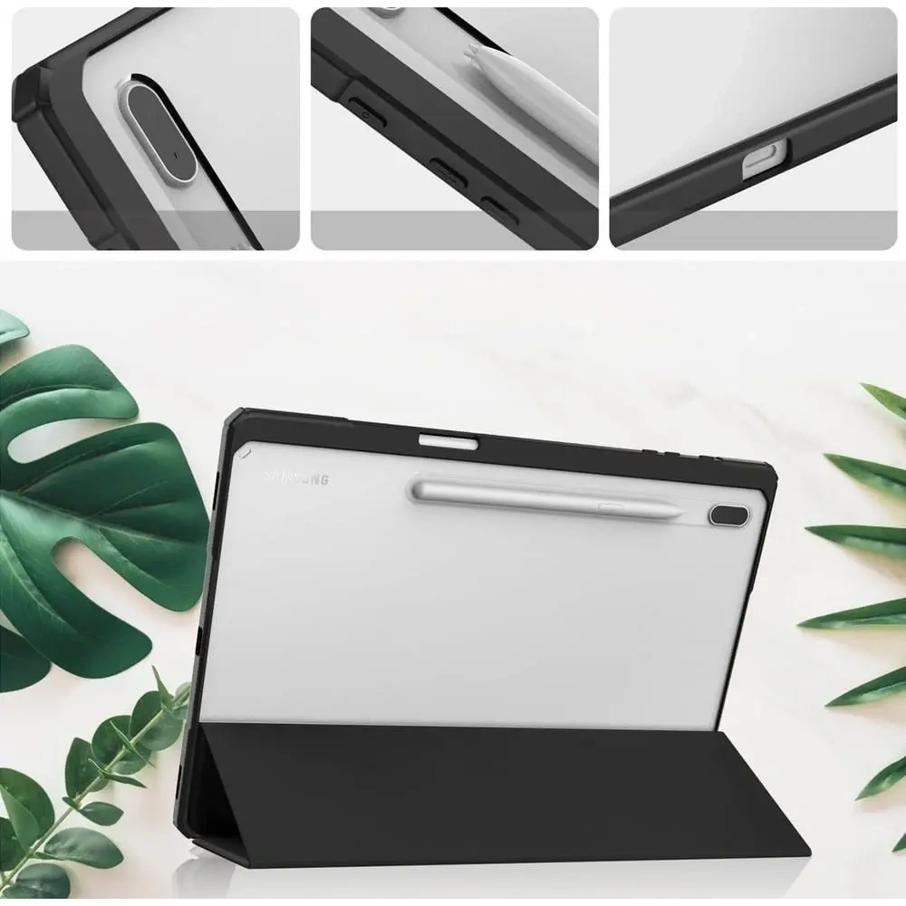 Etui Bizon Case Tab Clear Matt do Samsung Galaxy Tab S8 Plus / S7 Plus / S7 FE czarne