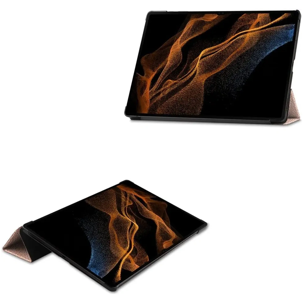 Etui Bizon Case Tab Croc do Samsung Galaxy Tab S8 Ultra różowozłote