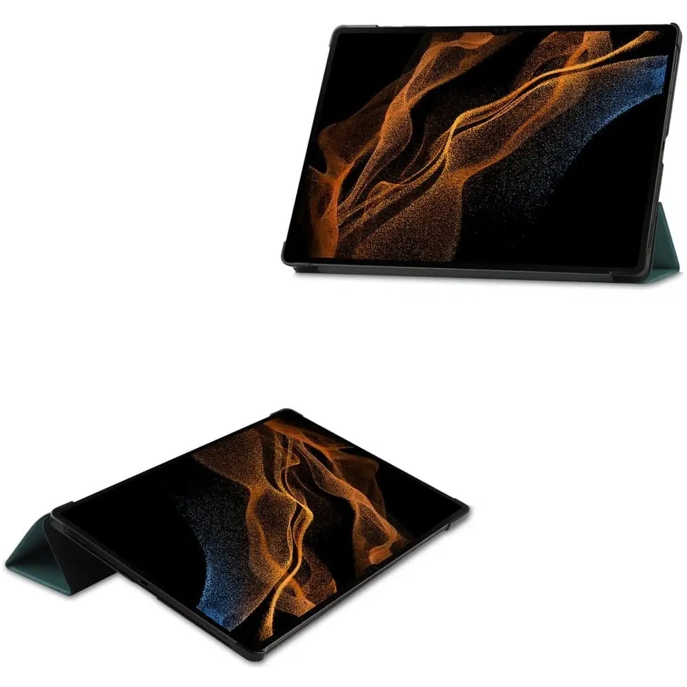 Etui Bizon Case Tab Croc do Samsung Galaxy Tab S8 Ultra ciemnozielone