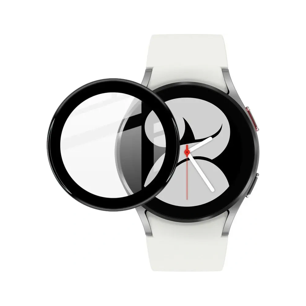 Szkło hybrydowe Bizon Glass Edge do Samsung Galaxy Watch 4 40 mm czarne