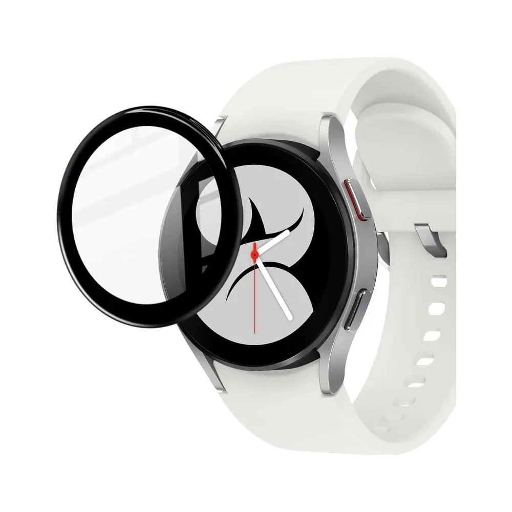 Szkło hybrydowe Bizon Glass Edge do Samsung Galaxy Watch 4 44 mm czarne